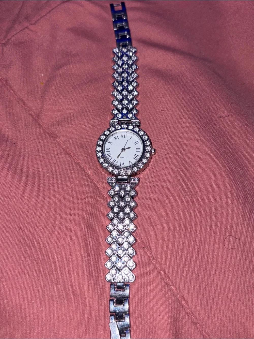 AKIRA Silver Crystal Accent Women's Bracelet Watch